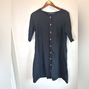 Gudrun Sjoden linen button down dress